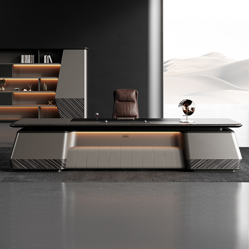 Modelo DBT006 Panel de lujo-gerente de estilo Escritorio ejecutivo único, presidente\\Escritorio de oficina grande con juego de sillas de \'s, escritorio Boss